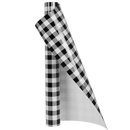 Black White Buffalo Plaid HTV Vinyl 12 inch x 5 ft