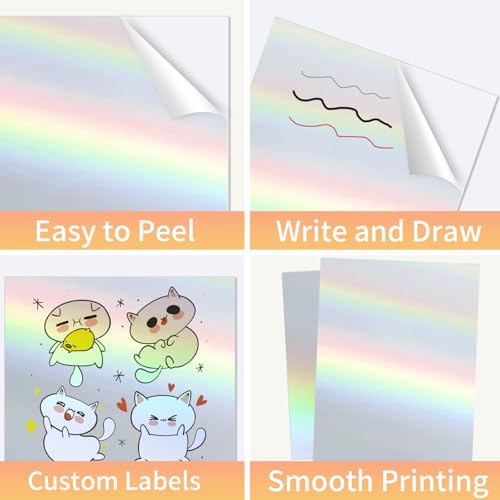 50 Sheets Holographic Sticker Paper