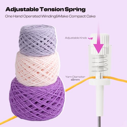 Manual Yarn Winder with Tension Spring for Tight Winding 4