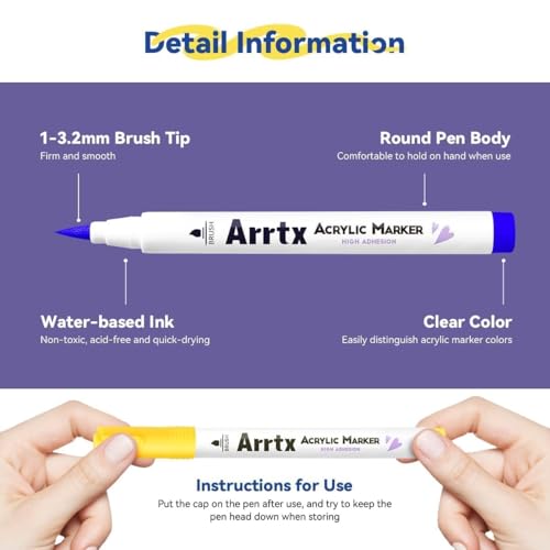 30 Colors Acrylic Paint Pens for Rock Painting