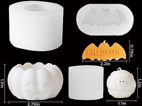 3 Pcs Halloween Candle Silicone Molds Set (3 Count)