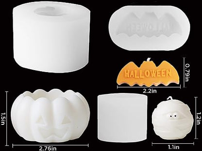 3 Pcs Halloween Candle Silicone Molds Set (3 Count)