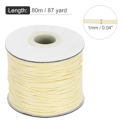 Waxed Cord 1mm Waxed Thread 87 Yard Wax String Leather Cord for Bracelet Making