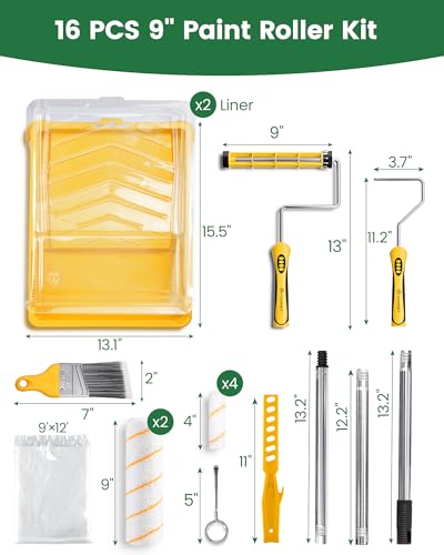 Paint Roller Kit with Extension Pole