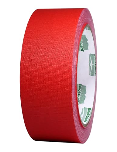 1-1/2 Inch Red Cotton Cloth Bookbinding Repair Tape, 15 Yard Roll