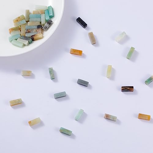 Natural Amazonite Rectangle Tube Beads 4x13mm 38cm (28 Count)