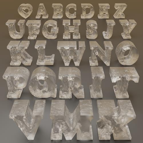 26 Pack A Z Letter Resin Casting Molds