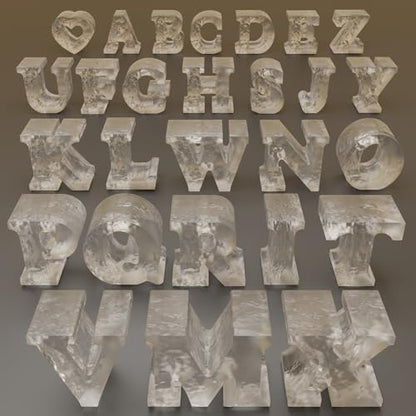 26 Pack A Z Letter Resin Casting Molds