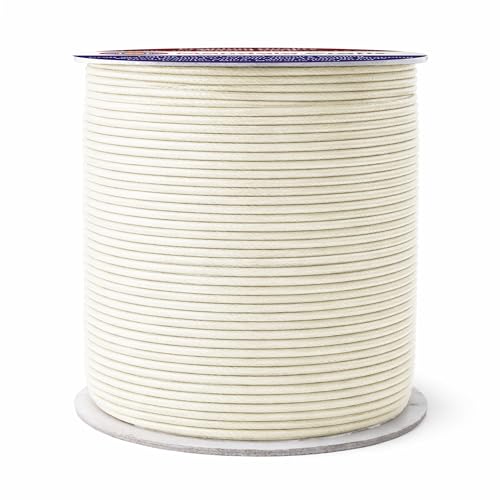 Ivory Waxed Cotton Cord for Jewelry Making