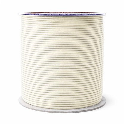 Ivory Waxed Cotton Cord for Jewelry Making