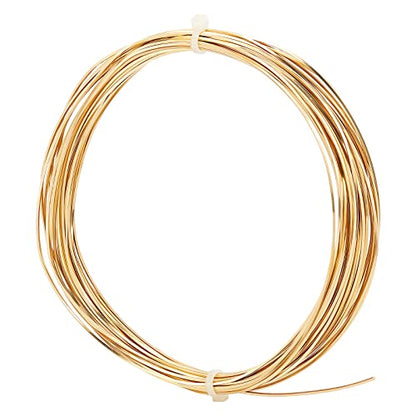 20 Gauge 33 Feet Square Copper Wire Half Hard Yellow Brass Wire for Jewelry Beading Craft Work (33 Foot)