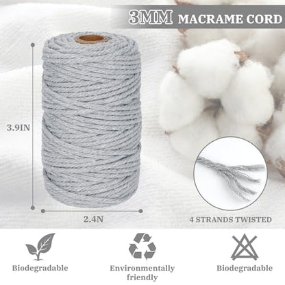 Macrame Cord 3mm x 164 Yards (492 Foot)