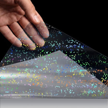 36 Sheets Holographic Laminate Sheets Clear Self Adhesive Sticker Paper (36 Count)