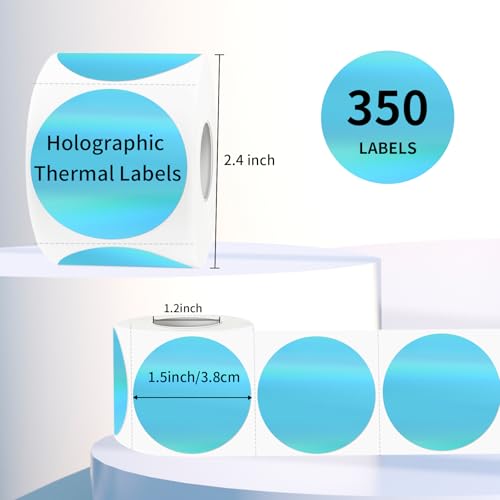 1.5" Holographic Direct Thermal Label Stickers