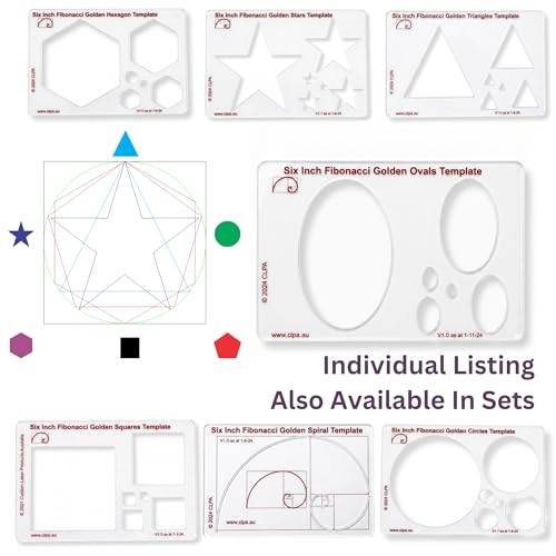Fibonacci 6" Oval Drawing Template