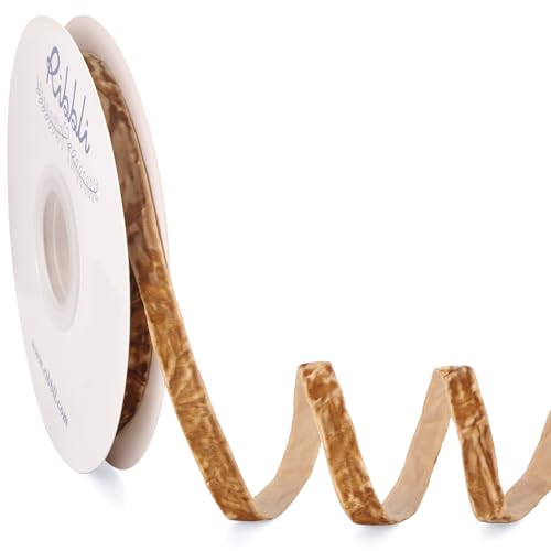 Khaki Velvet Ribbon 3