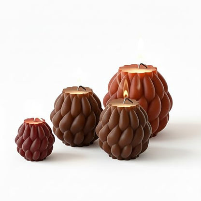 3 Pack Spiral Ball Cylinder Soap & Candle Mold (3 Count)