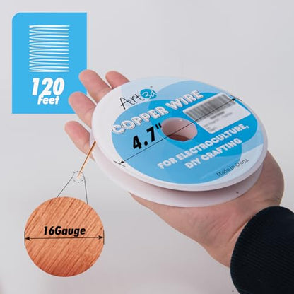 16 Gauge Pure Soft Copper Wire for DIY Project (120 Foot)