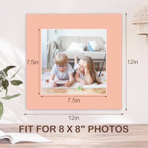 15 Pack 12x12 Picture Mats for 8x8 Photos