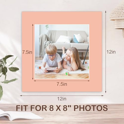 15 Pack 12x12 Picture Mats for 8x8 Photos