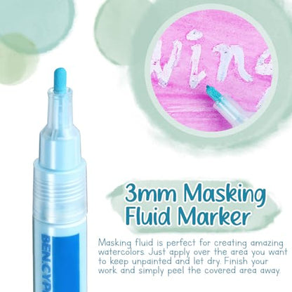 2 Pcs Masking Fluid Pen for Watercolor Painting (2 Count)