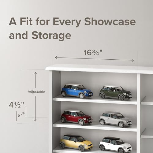 3 Column 51" Tall White Display Multimedia Cabinet