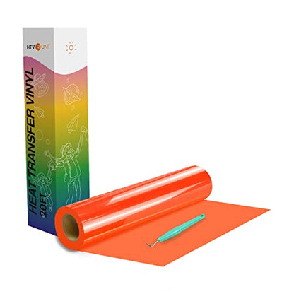 Heat Transfer Vinyl Neon Orange HTV Rolls