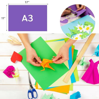 75 Sheets Colored Cardstock Paper 11"x17" (75 Count)