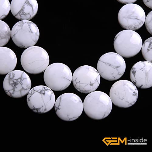 GEM Inside White Pine Coin 20mm Smooth Agate Beads for Jewelry Making Pendant