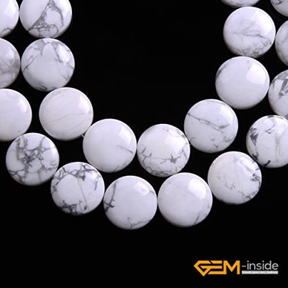 GEM Inside White Pine Coin 20mm Smooth Agate Beads for Jewelry Making Pendant