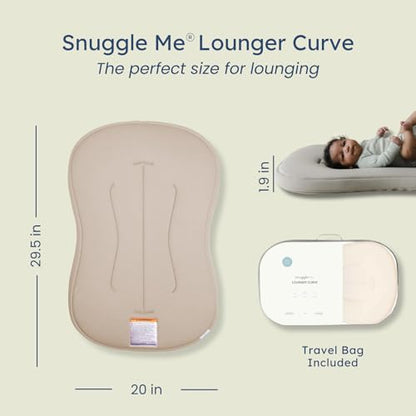 Organic Newborn Baby Infant Lounger Pillow & Travel Bag