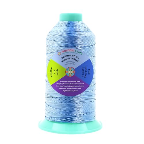 Size 346 210D T350 Light Blue Bonded Nylon Thread