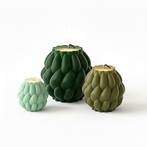3 Pack Spiral Ball Cylinder Soap & Candle Mold (3 Count)