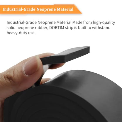 Thick Solid Neoprene Rubber Strips 1 (10 Foot)