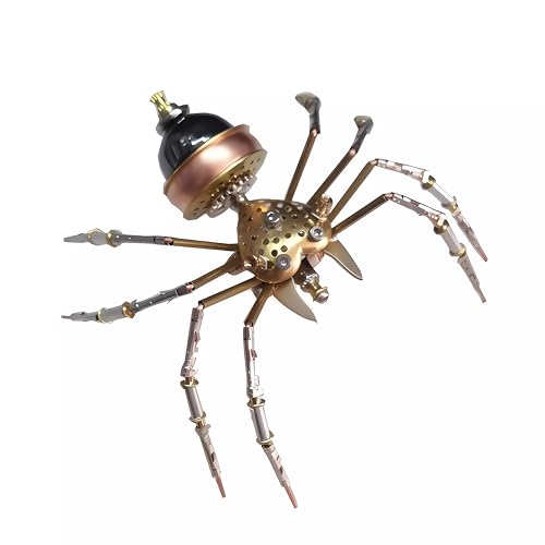 Steampunk 3D Metal Spider Puzzle 140+ Pcs Mechanical DIY Assembly Model Kit 2 (140 Count)