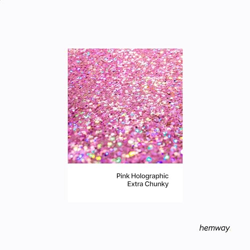 Resin Glitter Rose Pink Holographic 100g Extra Chunky (3.5274 Ounce)