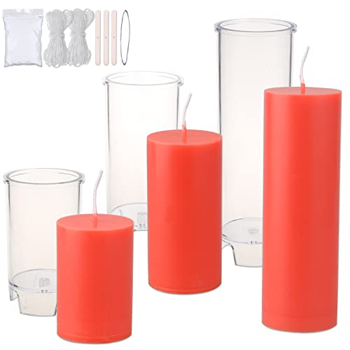 3PCS Pillar Candle Molds