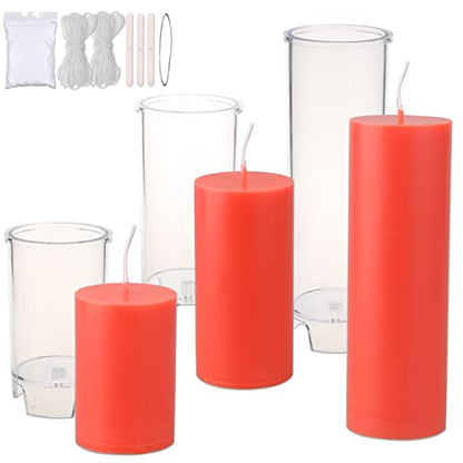 3PCS Pillar Candle Molds
