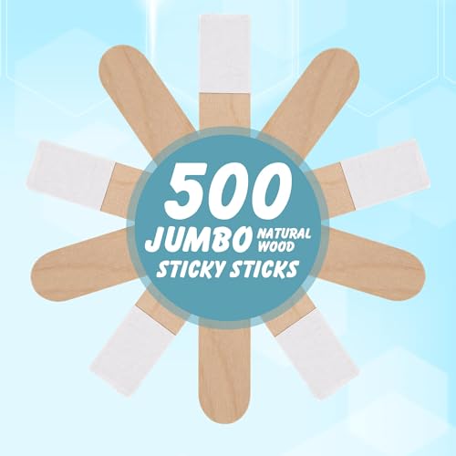 Self Adhesive Popsicle Sticks for Crafts (500 Count)