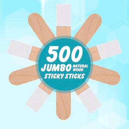 Self Adhesive Popsicle Sticks for Crafts (500 Count)