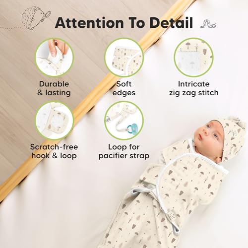 3pk Organic Swaddles for Newborns Girls