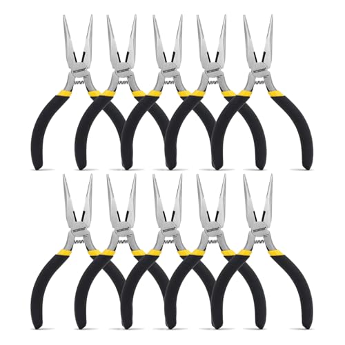 5" Small Needle Nose Pliers 10 Pack (10 Count)