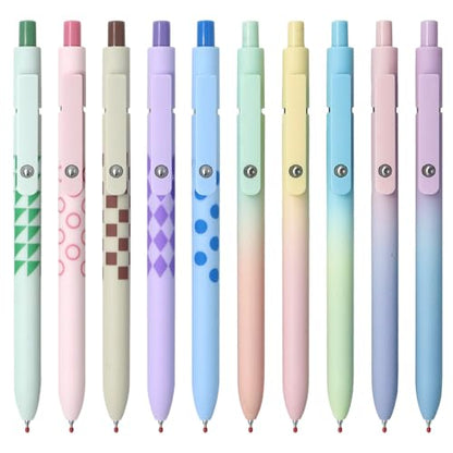 Gel Pens 10 Pcs Medium Point Smooth Writing Pens Cute Pens for Women