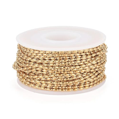 304 Stainless Steel Oval Beaded Chain