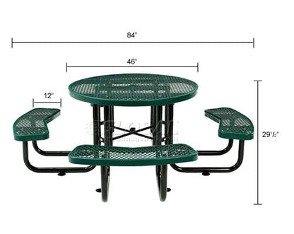 46" Round Picnic Table