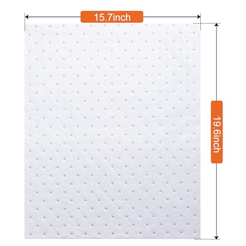 Spill Absorbent Pads 15" x 20" Heavyweight Oil Absorbing Mats