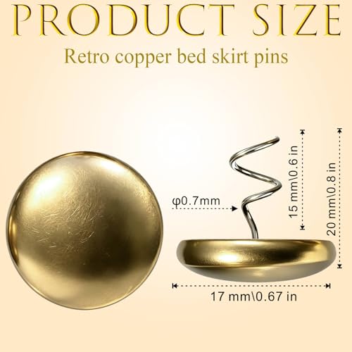 Copper Wrapped Upholstery Twist Pins (12 Count)