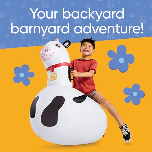 Hop N Go Inflatable Bouncy Cow Riding