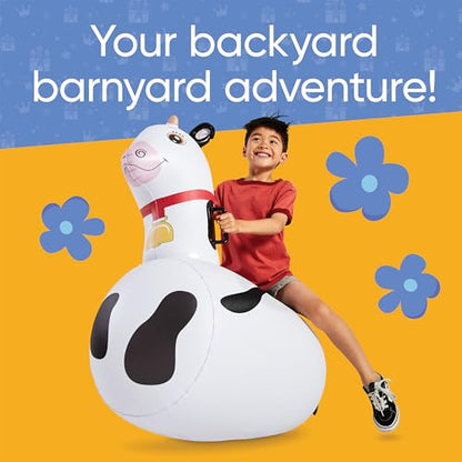 Hop N Go Inflatable Bouncy Cow Riding