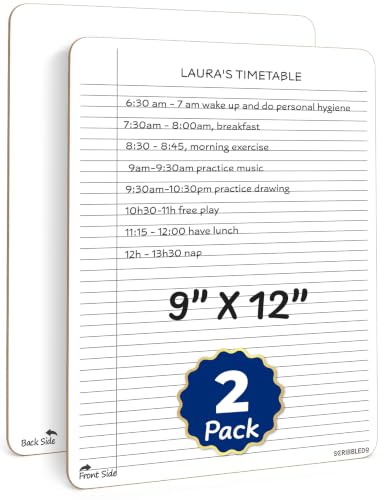 Dry Erase Board with Lines for Desk (2 Count)
